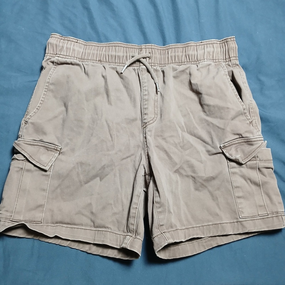 RSQ Mens Beige Brown Shorts‎ Size Medium Drawstring Cargo Pockets SA42